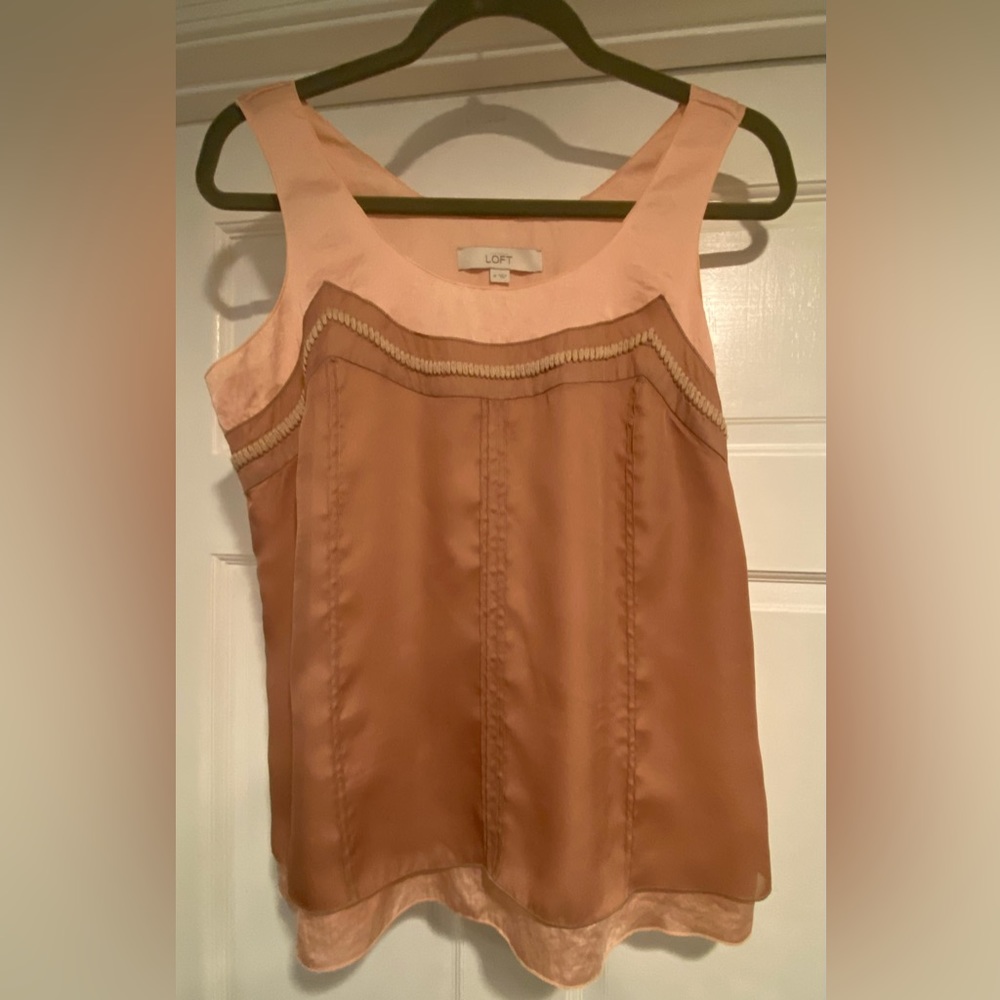 Loft Double Layer Silky Sleeveless Top